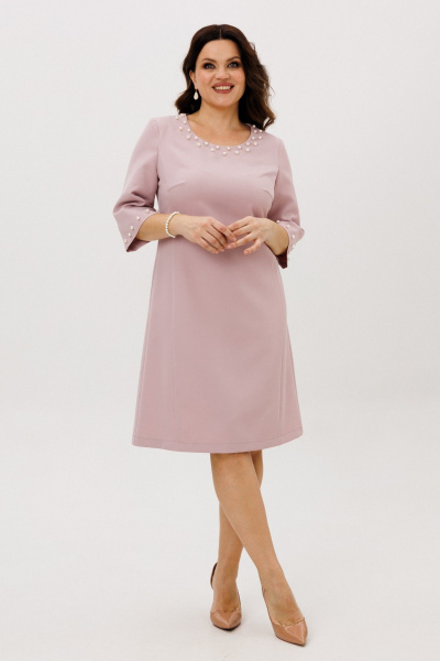Платье ANIDEN 719-4 пудровый - фото 1