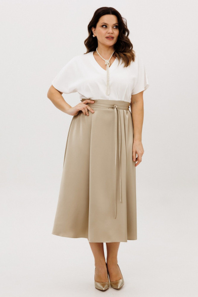 Платье ANIDEN 721-2 бежевый - фото 2