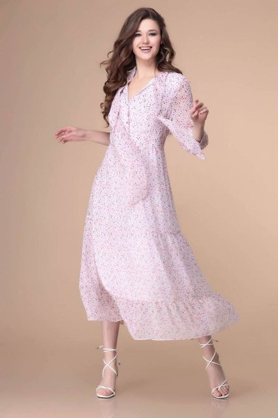 Платье Romanovich Style 1-2173 бело-розовые_тона - фото 2