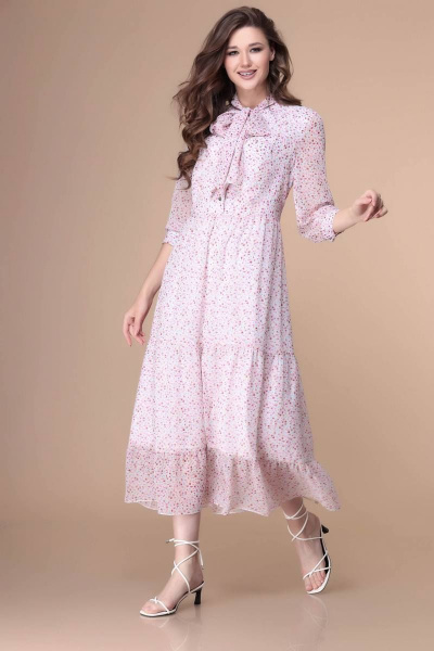 Платье Romanovich Style 1-2173 бело-розовые_тона - фото 1