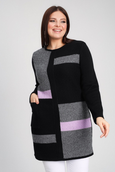 Туника BONADI 1899 черный-лиловый - фото 7