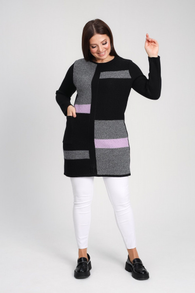 Туника BONADI 1899 черный-лиловый - фото 5