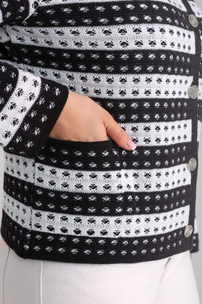 Жакет BONADI 1879 черно-белый - фото 6