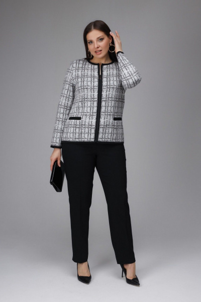 Жакет BONADI 1894 черно-белый - фото 2