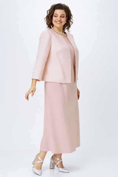 Жакет, платье Alani Collection 2514 пудра - фото 9