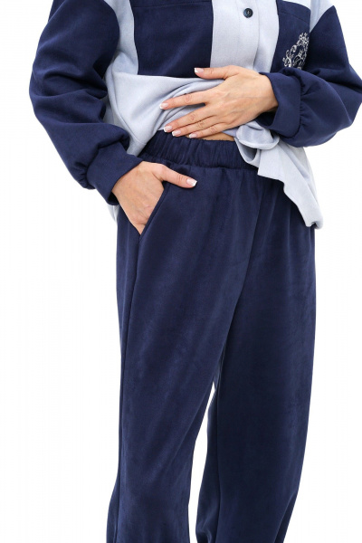 Блуза, брюки Alani Collection 2507 синий-голубой - фото 11