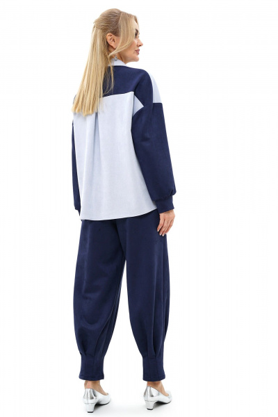Блуза, брюки Alani Collection 2507 синий-голубой - фото 4