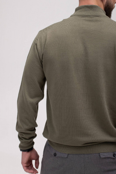 Свитер среднезауженный с длинным рукавом из трикотажа, с воротником-стойкой Полесье С3012-15 5С1749-Д43 170,176 полынь - фото 3