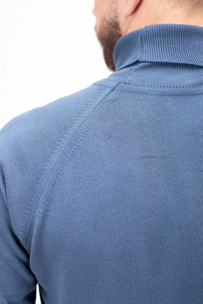 Мужской прямой свитер реглан с отложным воротником Полесье С3070-17 7С1581-Д43 170,176 габардин - фото 5