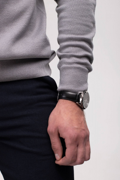 Мужской свитер с регланом и отложным воротником Полесье С3070-17 7С1581-Д43 170,176 серый - фото 5