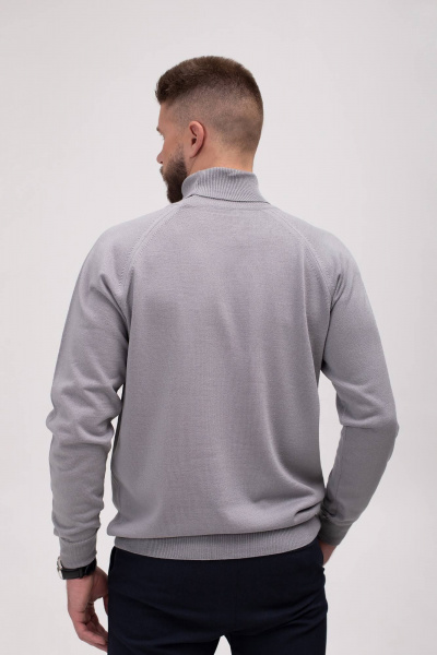 Мужской свитер с регланом и отложным воротником Полесье С3070-17 7С1581-Д43 170,176 серый - фото 3