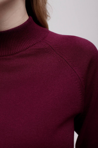 Демисезонный трикотажный свитер прямого силуэта реглан Полесье С3316-15 5С1754-Д43 158,164 зимняя_вишня - фото 3