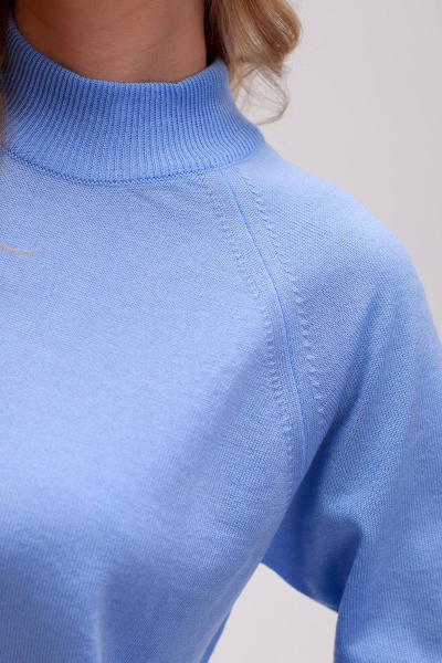 Свитер приталенный из трикотажа с длинным рукавом реглан Полесье С3316-15 5С1754-Д43 170,176 нежно-голубой - фото 3