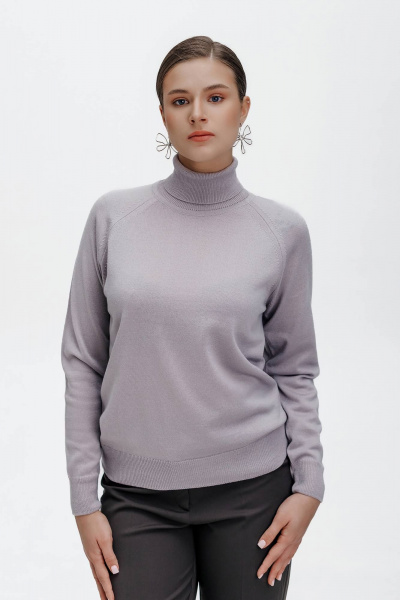 Демисезонный серый свитер с высоким воротником реглан Полесье С3433-17 7С1582-Д43 170,176 ангора - фото 1