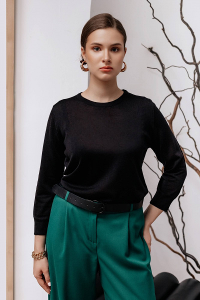 Джемпер Полесье С1245-25 5С2255-Д43 170,176 глубокий_черный - фото 2