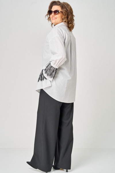 Блуза EVA GRANT 5002 белый_полоска - фото 17