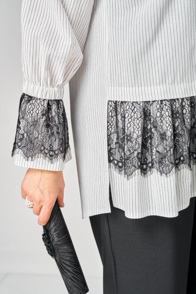 Блуза EVA GRANT 5002 белый_полоска - фото 14