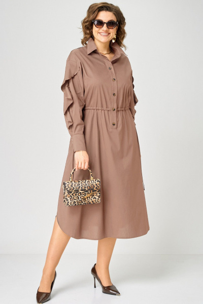 Платье EVA GRANT 7223 мокко - фото 6
