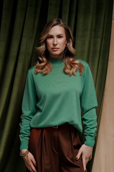 Свитер Полесье С3766-24 5С2198-Д43 158,164 малахитовый_зеленый_16-5917 - фото 2
