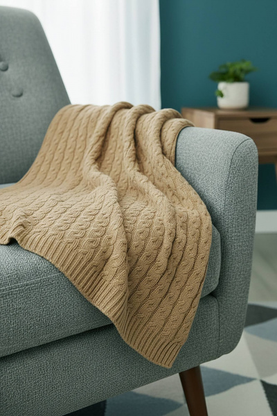 Плед Полесье С7103-23 3С3245-Д43 верблюжий - фото 2