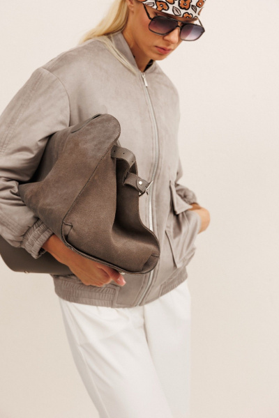 Бомбер KOKOdea 10003 серый - фото 4