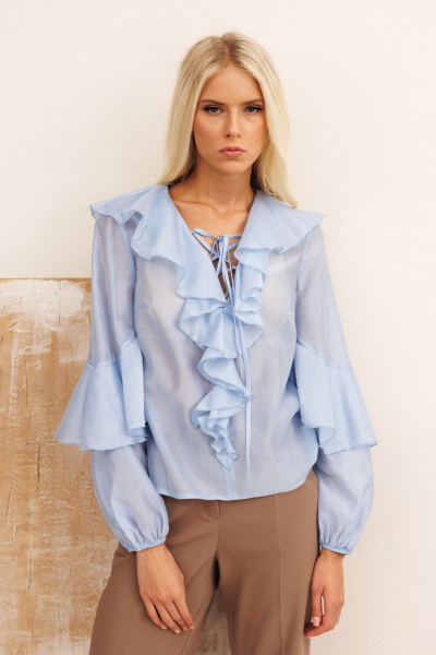 Блуза KOKOdea 20010 голубой - фото 2