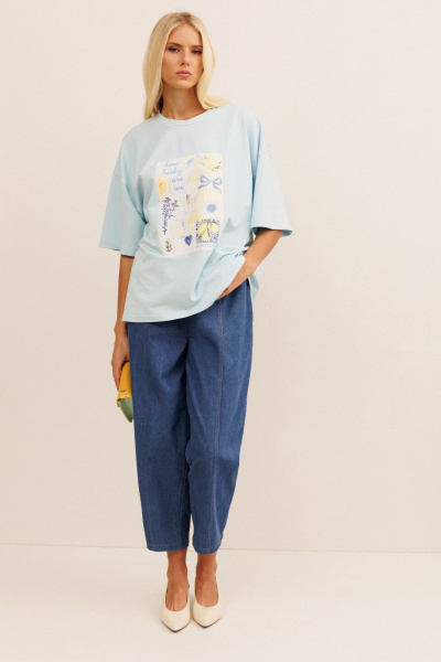 Джемпер KOKOdea 21003 голубой - фото 3