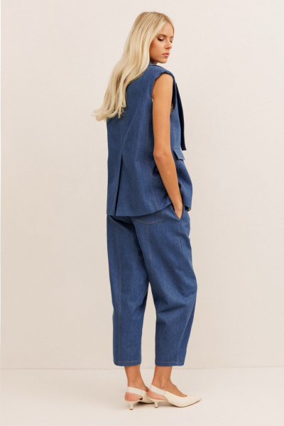 Брюки, жилет KOKOdea 30012 синий - фото 3