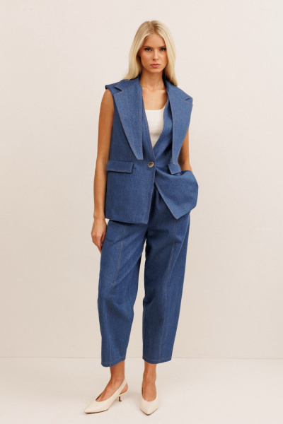 Брюки, жилет KOKOdea 30012 синий - фото 1