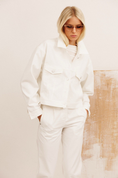 Брюки KOKOdea 50012.2 молочный - фото 3