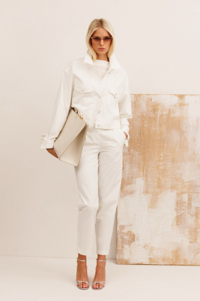 Брюки KOKOdea 50012.2 молочный - фото 2