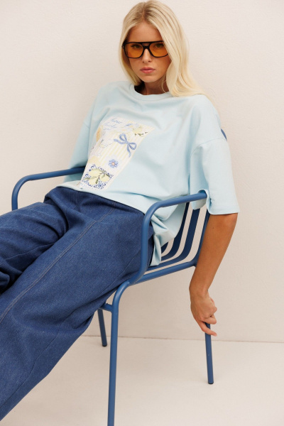 Брюки KOKOdea 50014 синий - фото 6