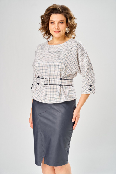 Блуза, юбка Bonna Image 602/9 молочный - фото 1