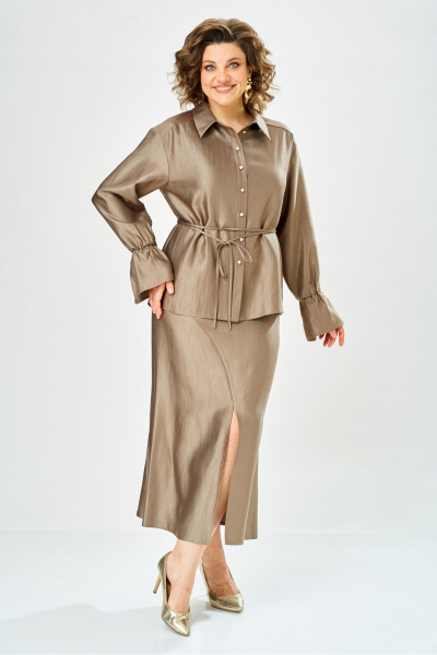 Блуза, юбка Bonna Image 1035/1 бежевый - фото 2