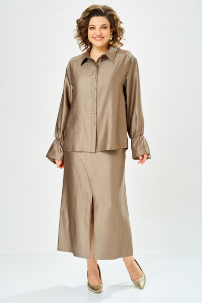 Блуза, юбка Bonna Image 1035/1 бежевый - фото 10