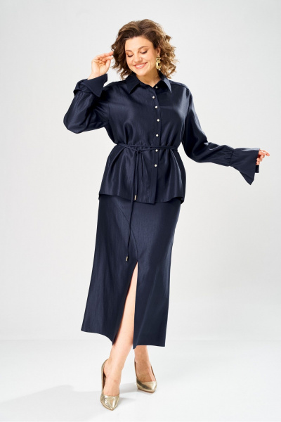 Блуза, юбка Bonna Image 1035/3 синий - фото 10