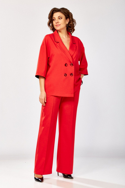 Брюки, жакет ZigzagStyle 630 красный - фото 8