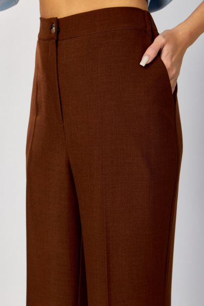 Брюки, жакет ZigzagStyle 630 голубой+коричневый - фото 8