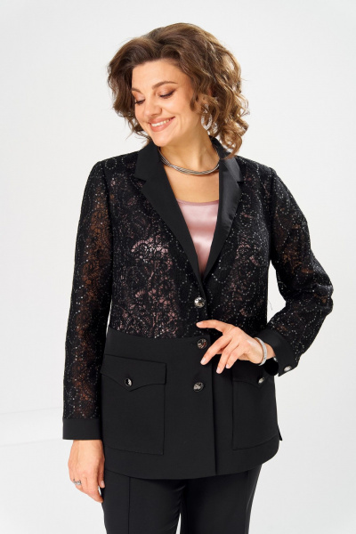 Брюки, жакет, топ Romanovich Style 3-2886 черный - фото 15