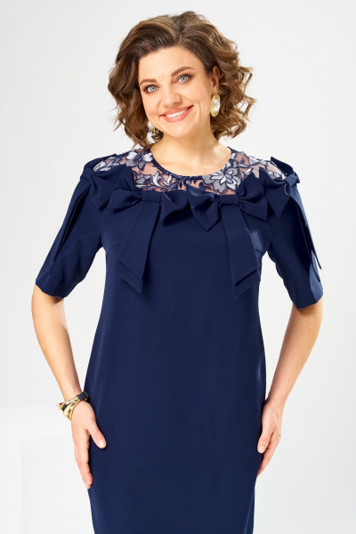 Платье Romanovich Style 1-2899 сине-белый - фото 5