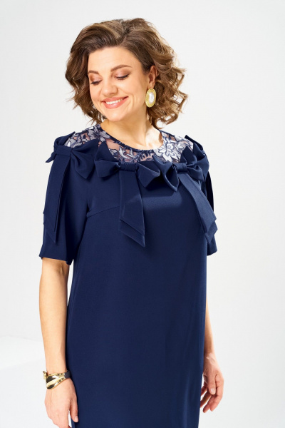 Платье Romanovich Style 1-2899 сине-белый - фото 4