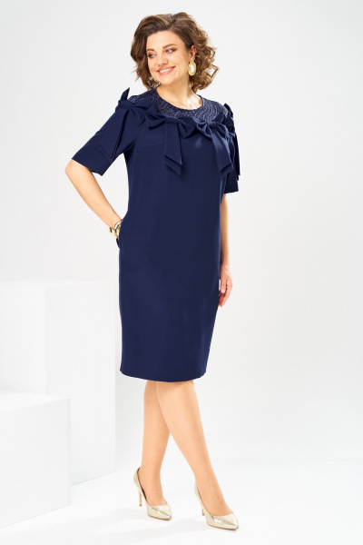 Платье Romanovich Style 1-2899 синий/пайетки - фото 8