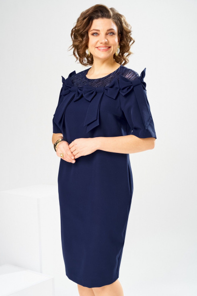 Платье Romanovich Style 1-2899 синий/пайетки - фото 3