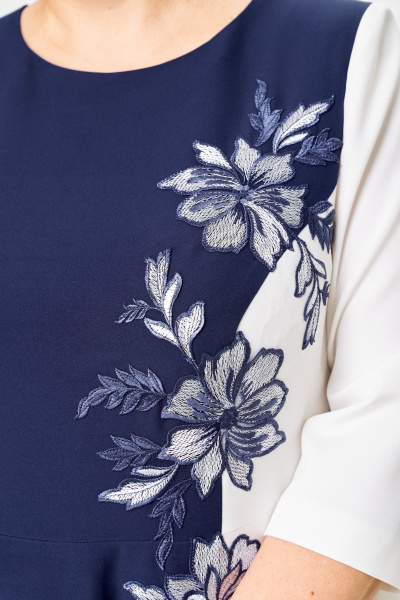 Платье Romanovich Style 1-2905 сине-белый - фото 4