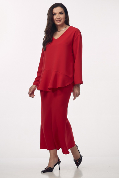 Блуза, юбка Your size 2275 красный - фото 1