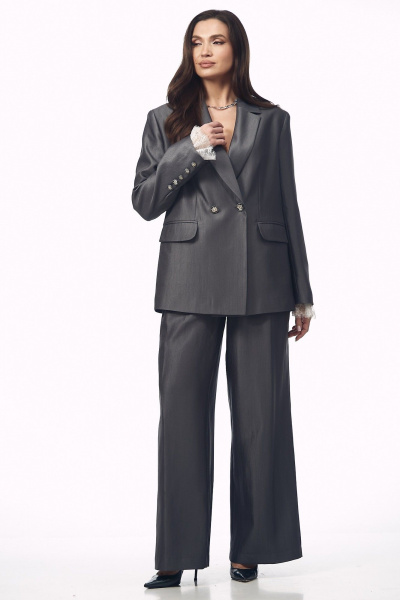 Брюки, жакет Your size 2276 графитовый - фото 3