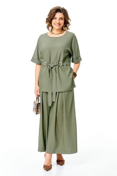 Блуза, брюки VI ORO VR-1267 олива - фото 16