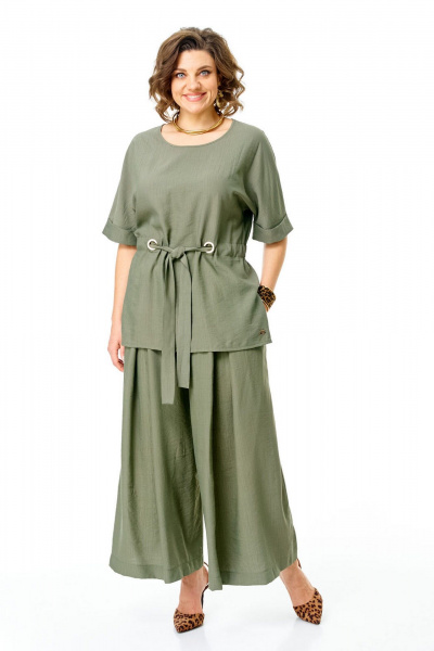 Блуза, брюки VI ORO VR-1267 олива - фото 15