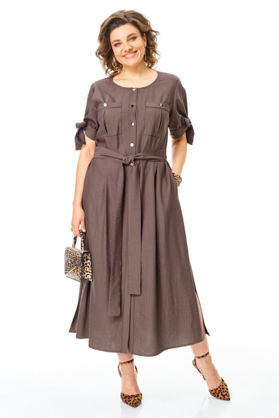 Платье VI ORO VR-1180 шоколад - фото 3