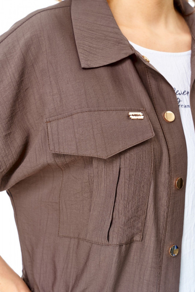 Брюки, жакет, топ VI ORO VR-1181 шоколад - фото 9